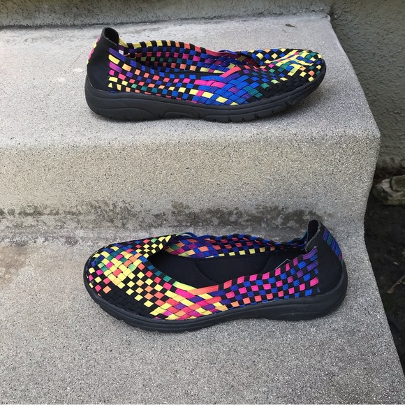 Rainbow Elastic Ballet Flats size 8.5 NWOT - Picture 4 of 8